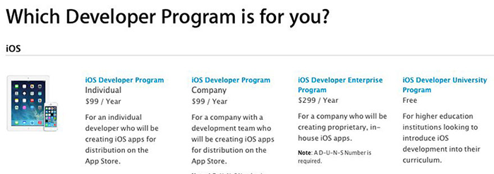 iOS開發者賬號（個人、公司、企業）的區別及優缺點介紹